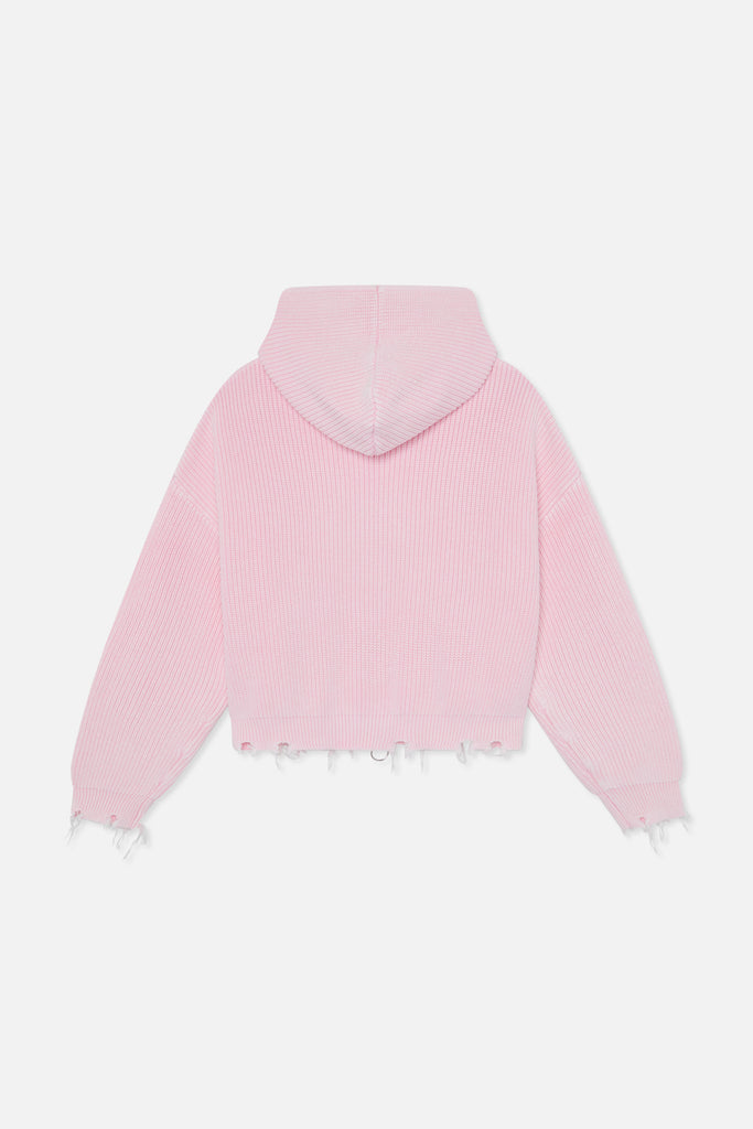 New Light Pink Buzz Knit Zipper
