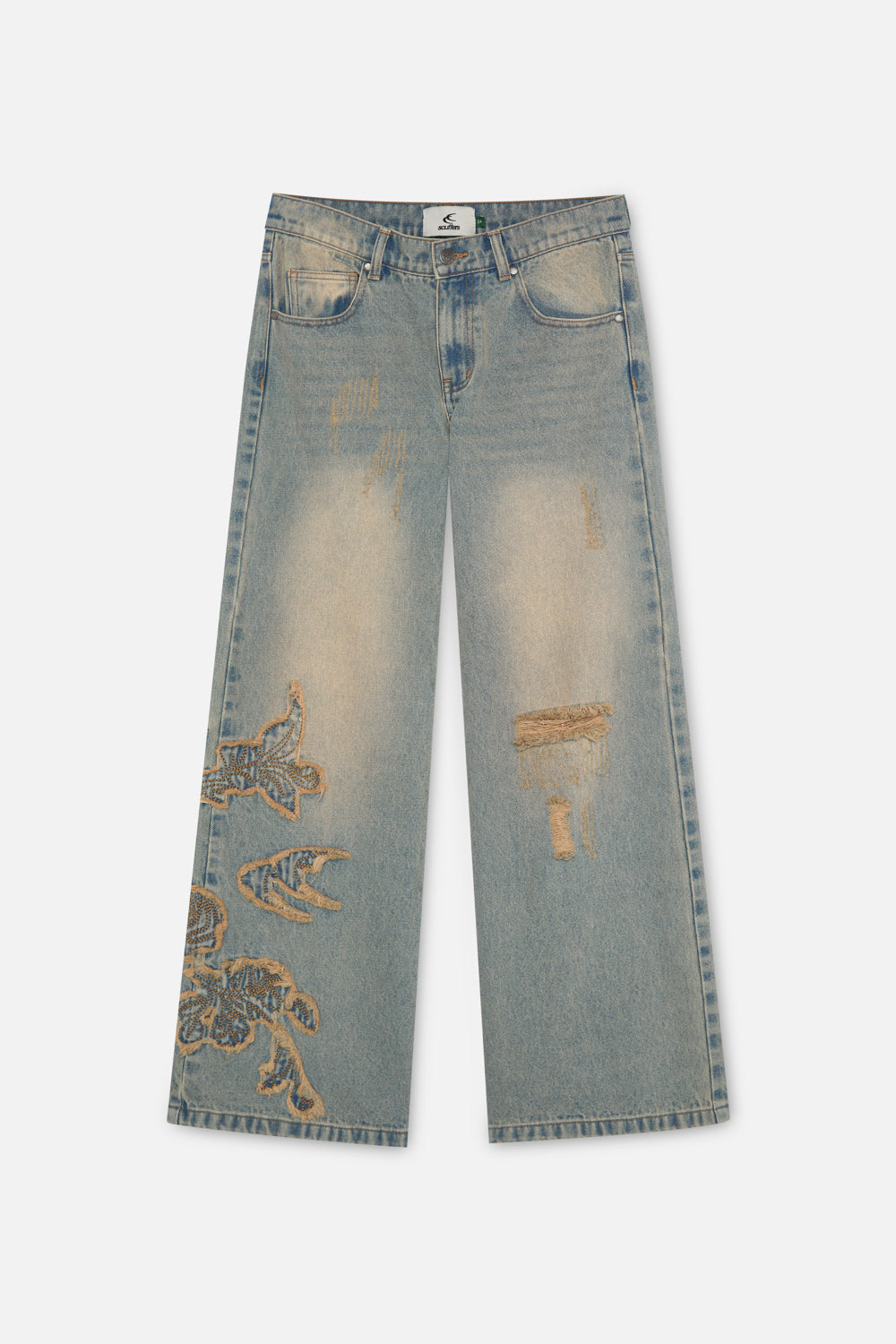 Rose Washed Blue Pants – Scuffers