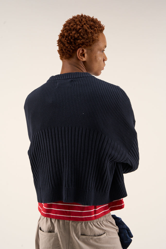 Pin Navy Knit