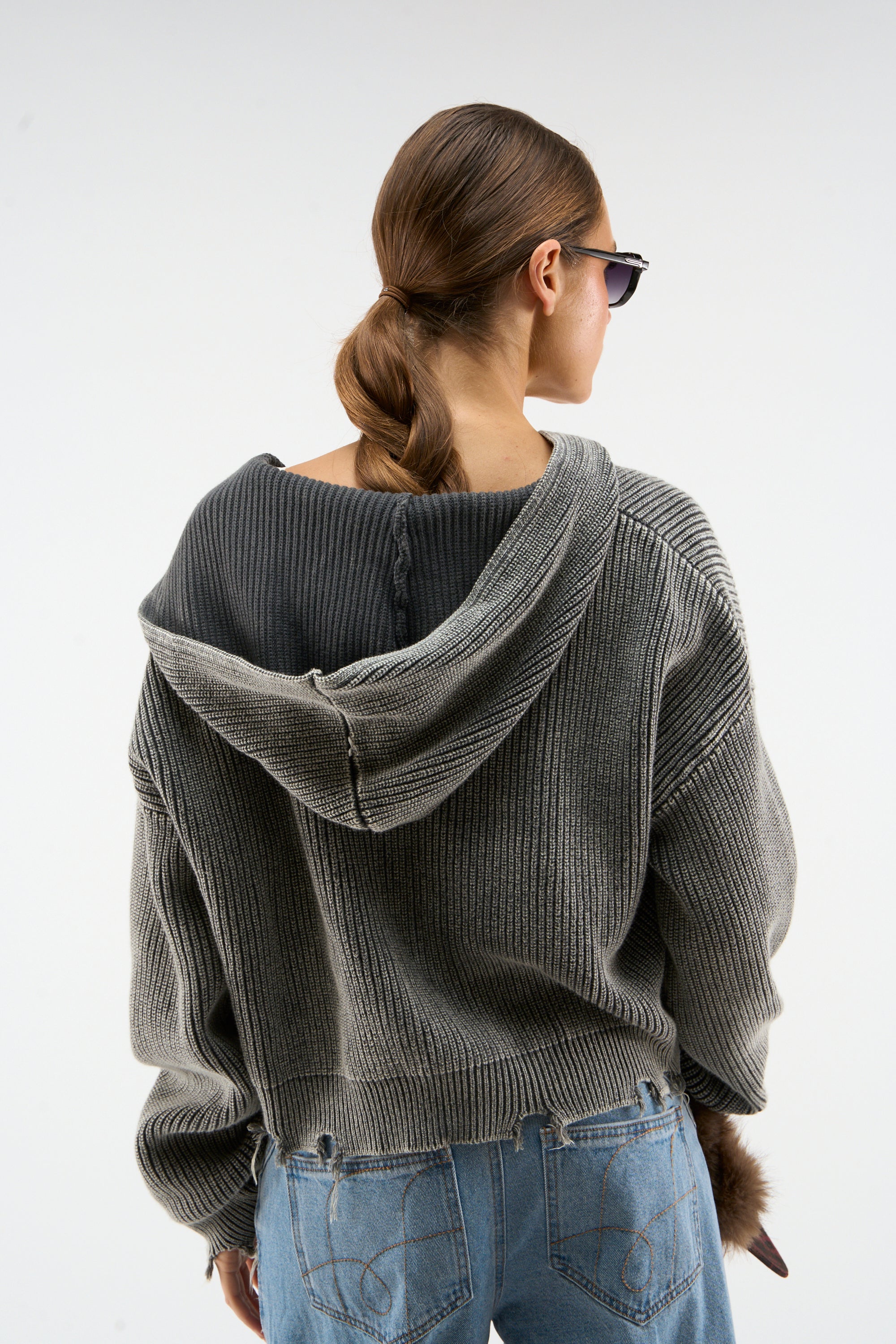 New Light Dark Buzz Knit Zipper