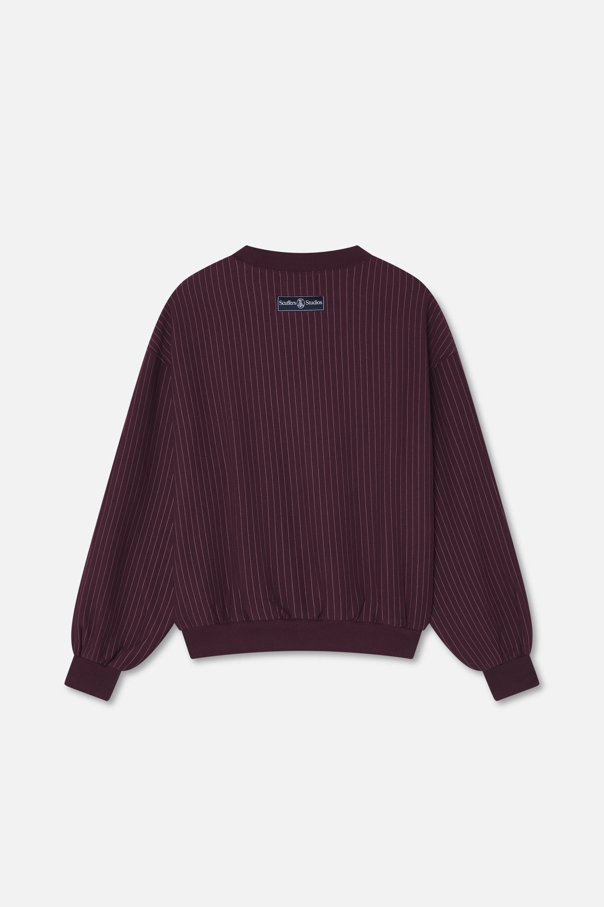 Pinstripe Burgundy Crewneck