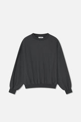 Pinstripe Dark Grey Crewneck