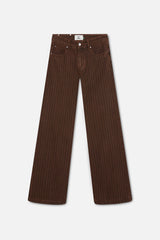 Pinstripe Carrie Brown Pants