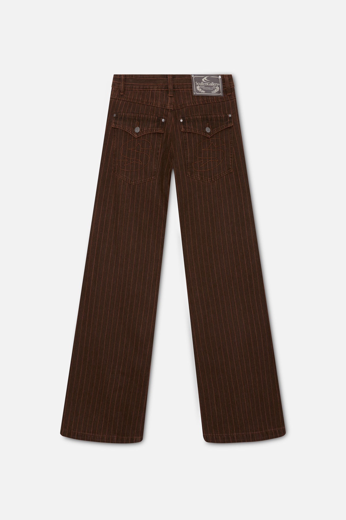 Pinstripe Carrie Brown Pants