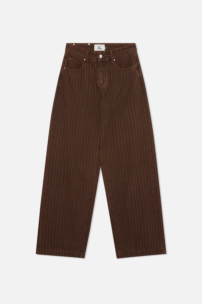 Pinstripe Carrie Brown Pants