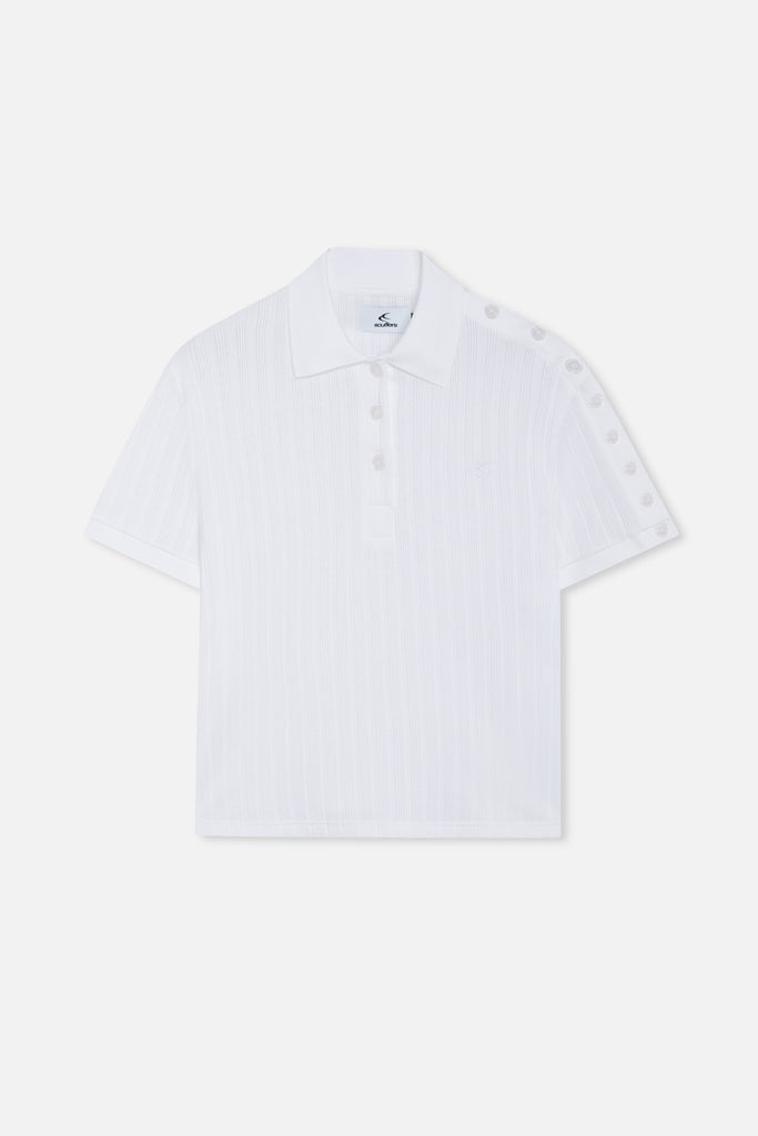 Placket White Polo