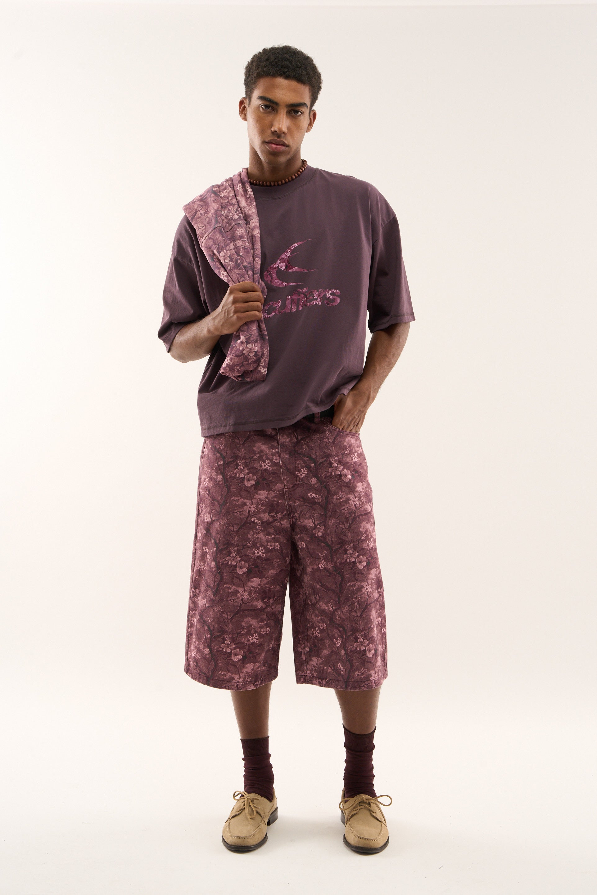 Real Flower Burgundy T-Shirt