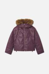 Raw Burgundy Puffer Jacket