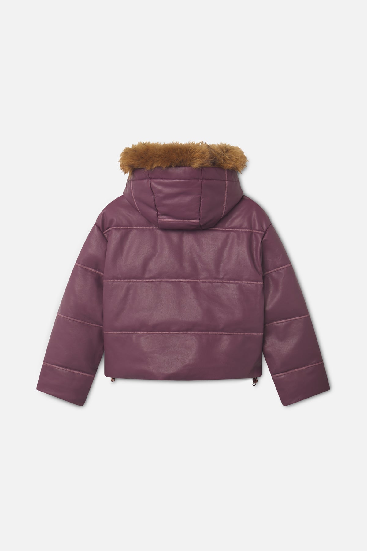 Raw Burgundy Puffer Jacket