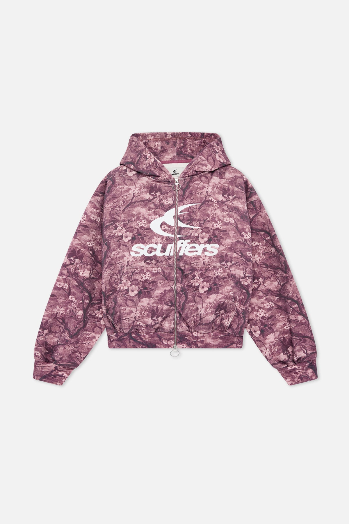 Real Flower Burgundy Zipper