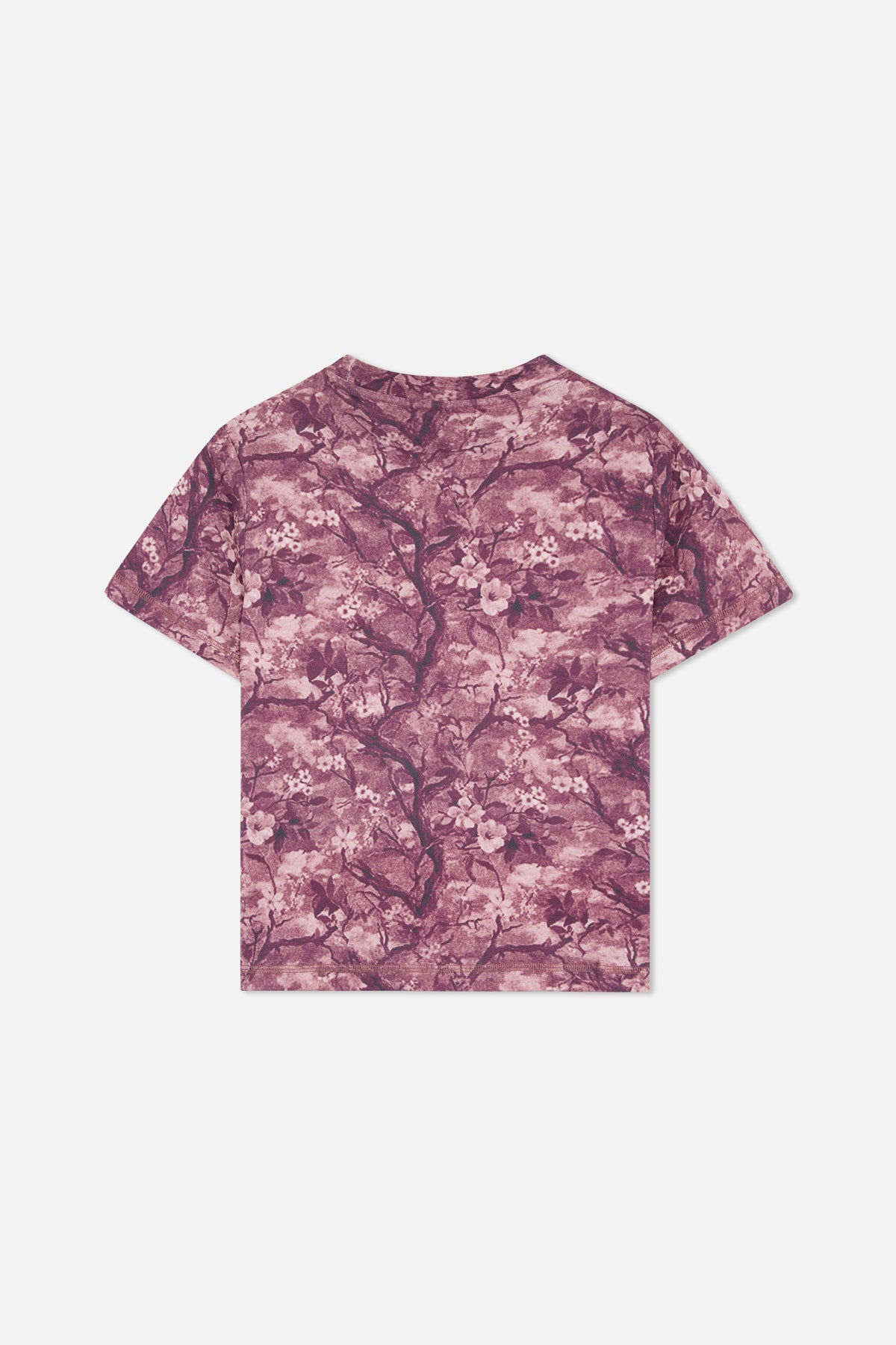 Real Flower Burgundy Fitted T-Shirt