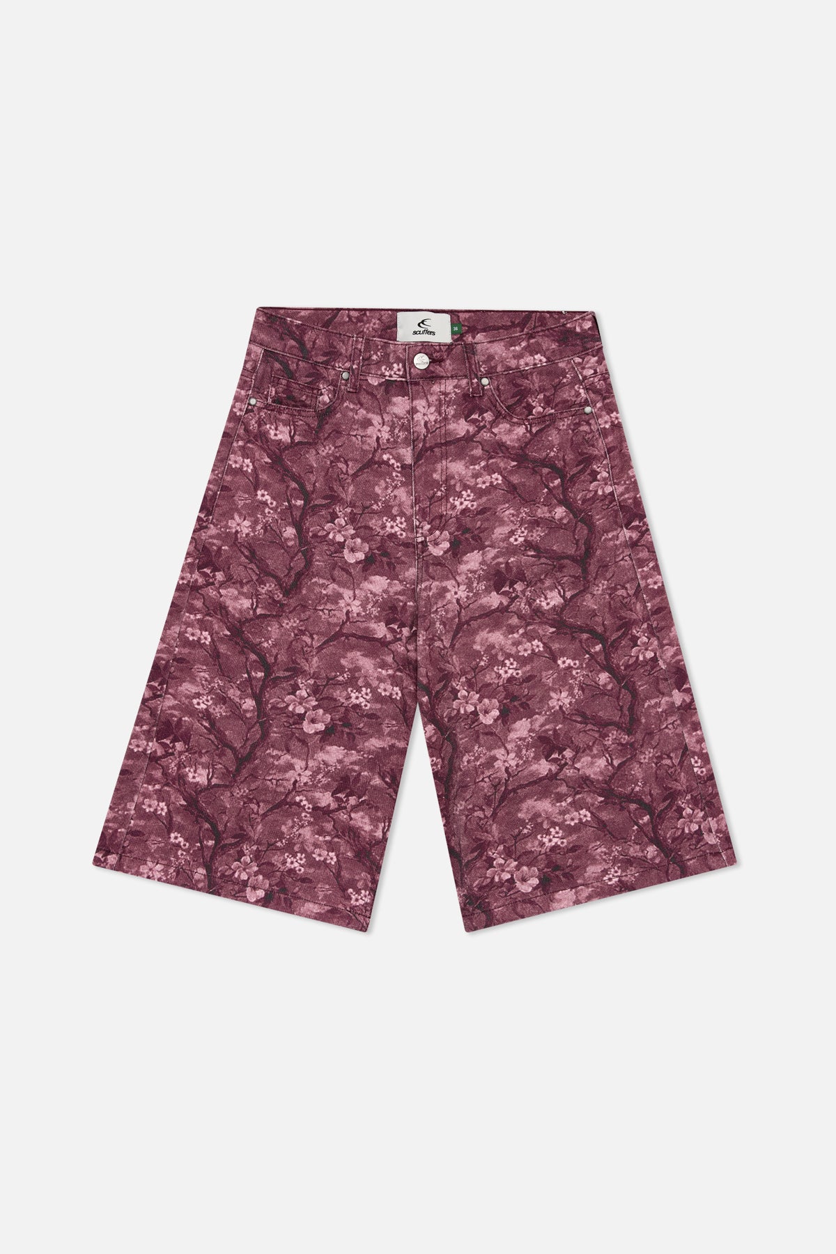 Real Flower Burgundy Jumbo Shorts