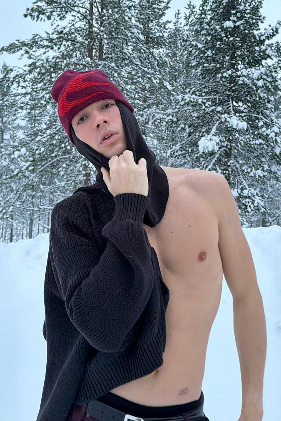 New Amore Burgundy Beanie