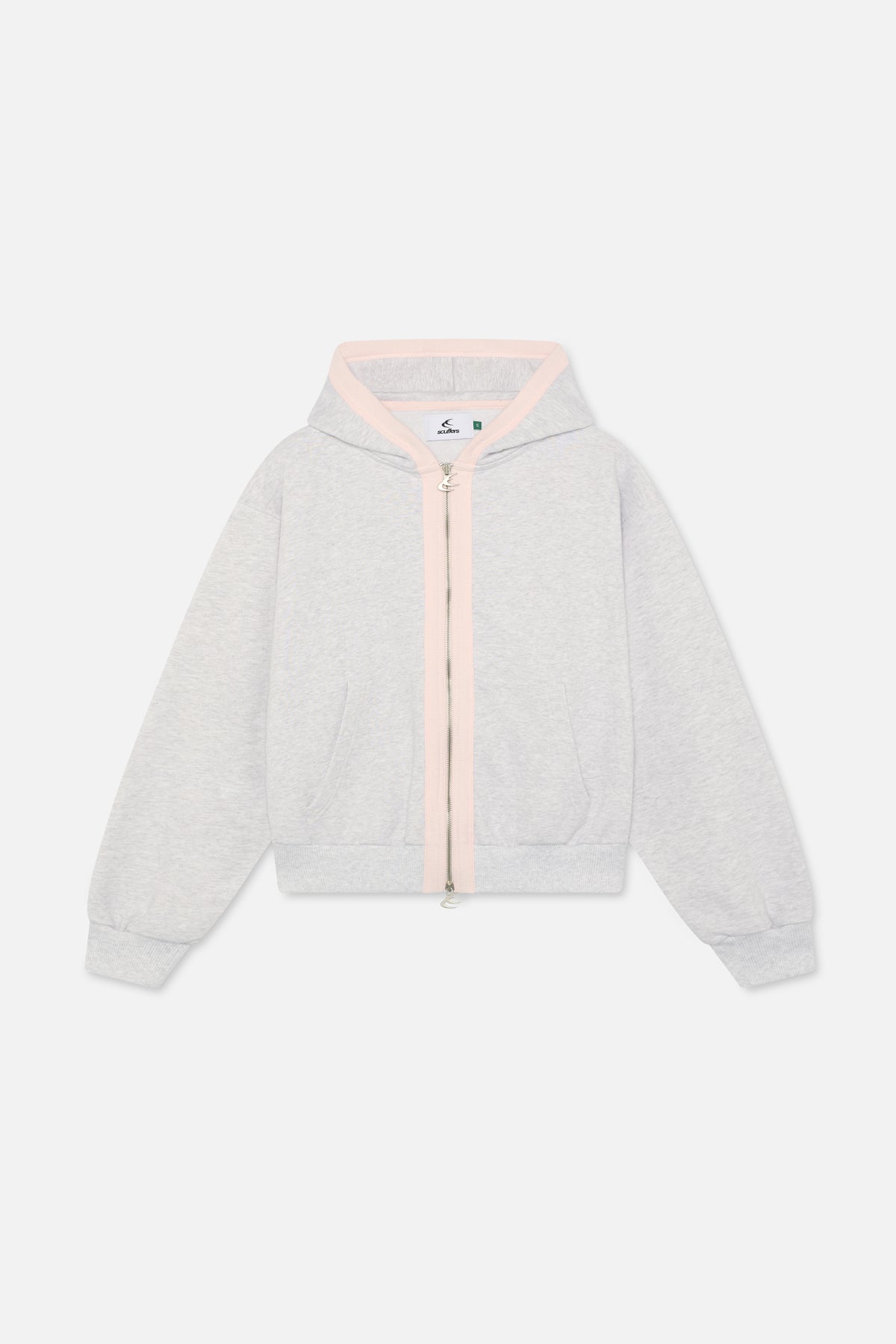 Ribs Grey Melange Zipper