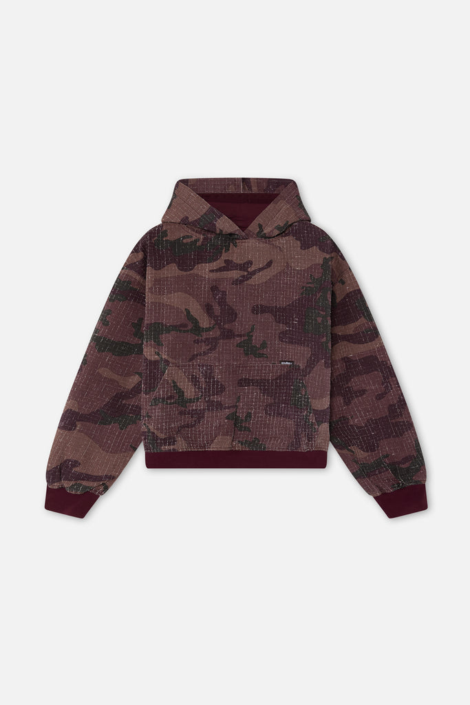Ripstop Burgundy Hoodie