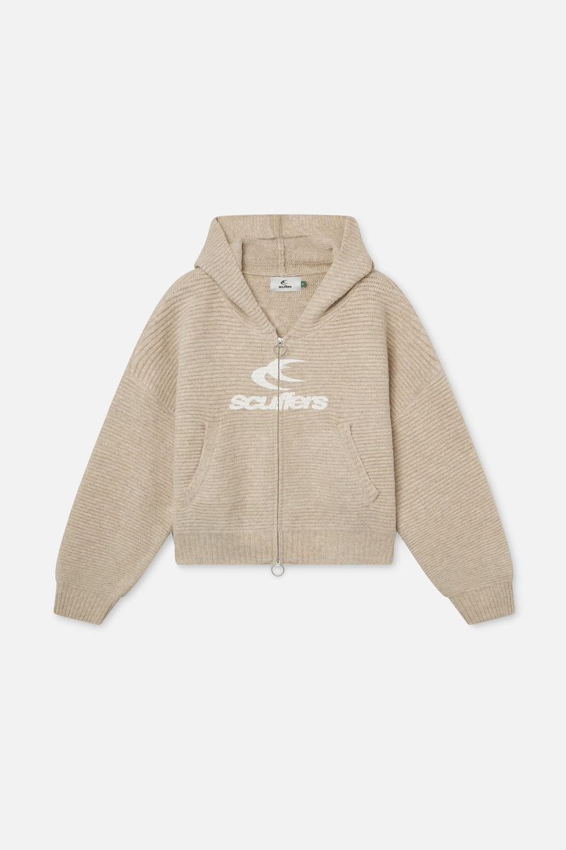 Roots Ecru Knit Zipper