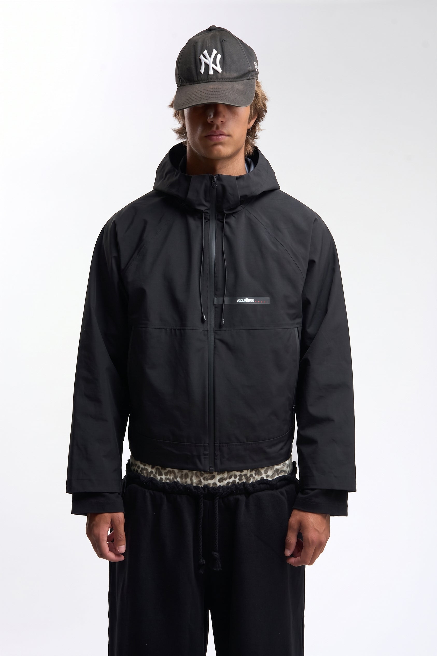 Essence Black Windbreaker
