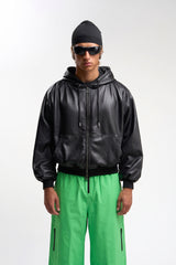 Cuir Black Zipper