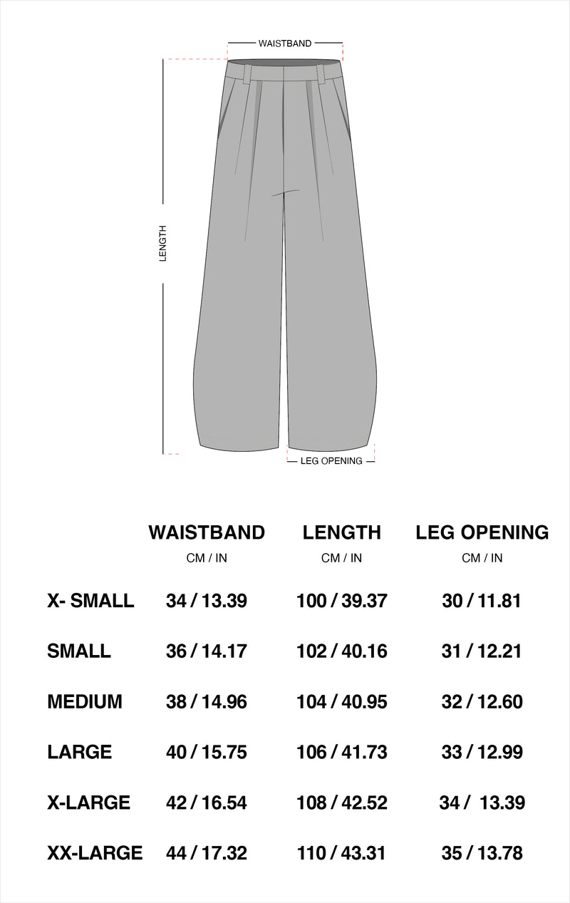 Guía de tallas oficial de Scuffers para Shell Light Grey Sweatpants