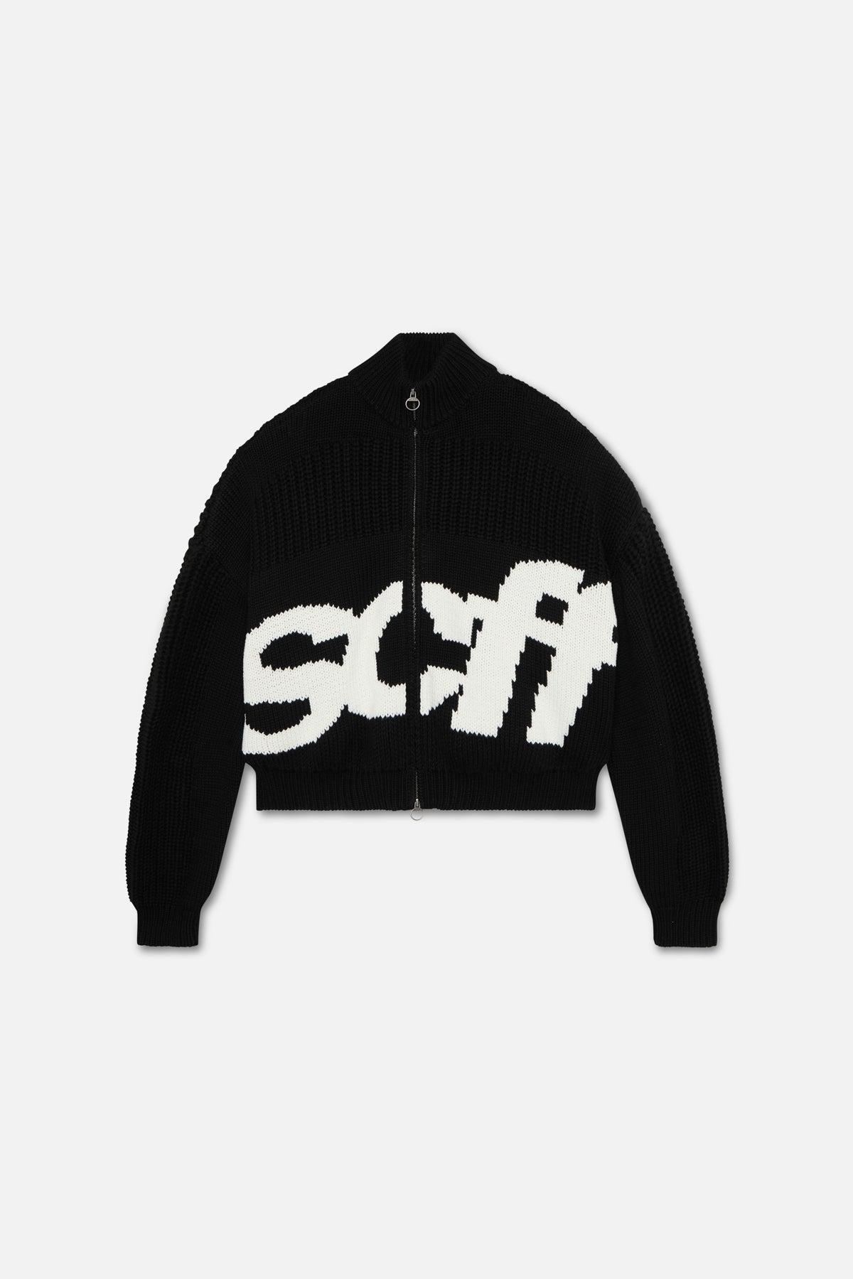 SCFF Black Knit Zipper