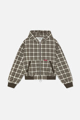 Scff Brown Checks Zipper