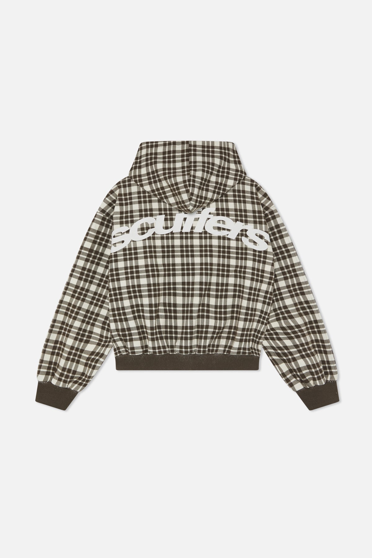 Scff Brown Checks Zipper