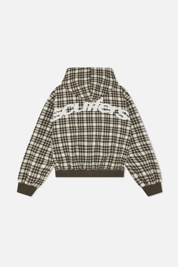 Scff Brown Checks Zipper