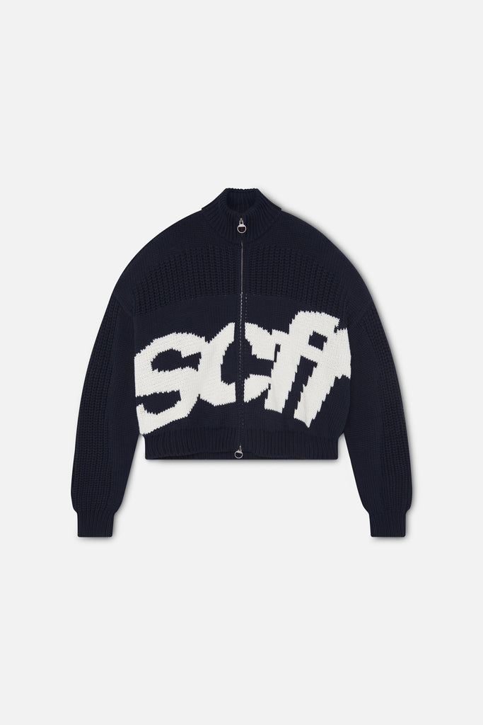 Scff Navy Knit Zipper – Scuffers
