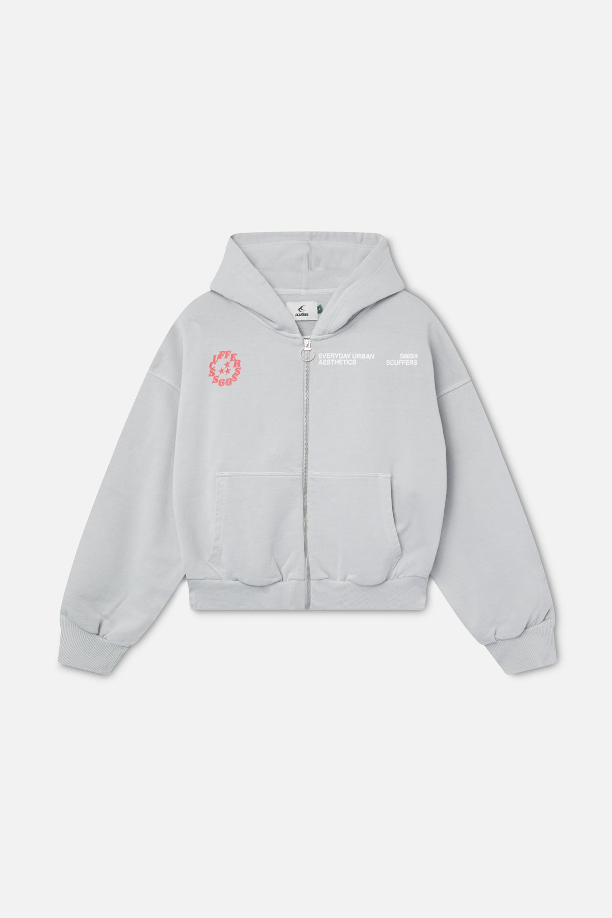 S66S Zipped Grey Hoodie