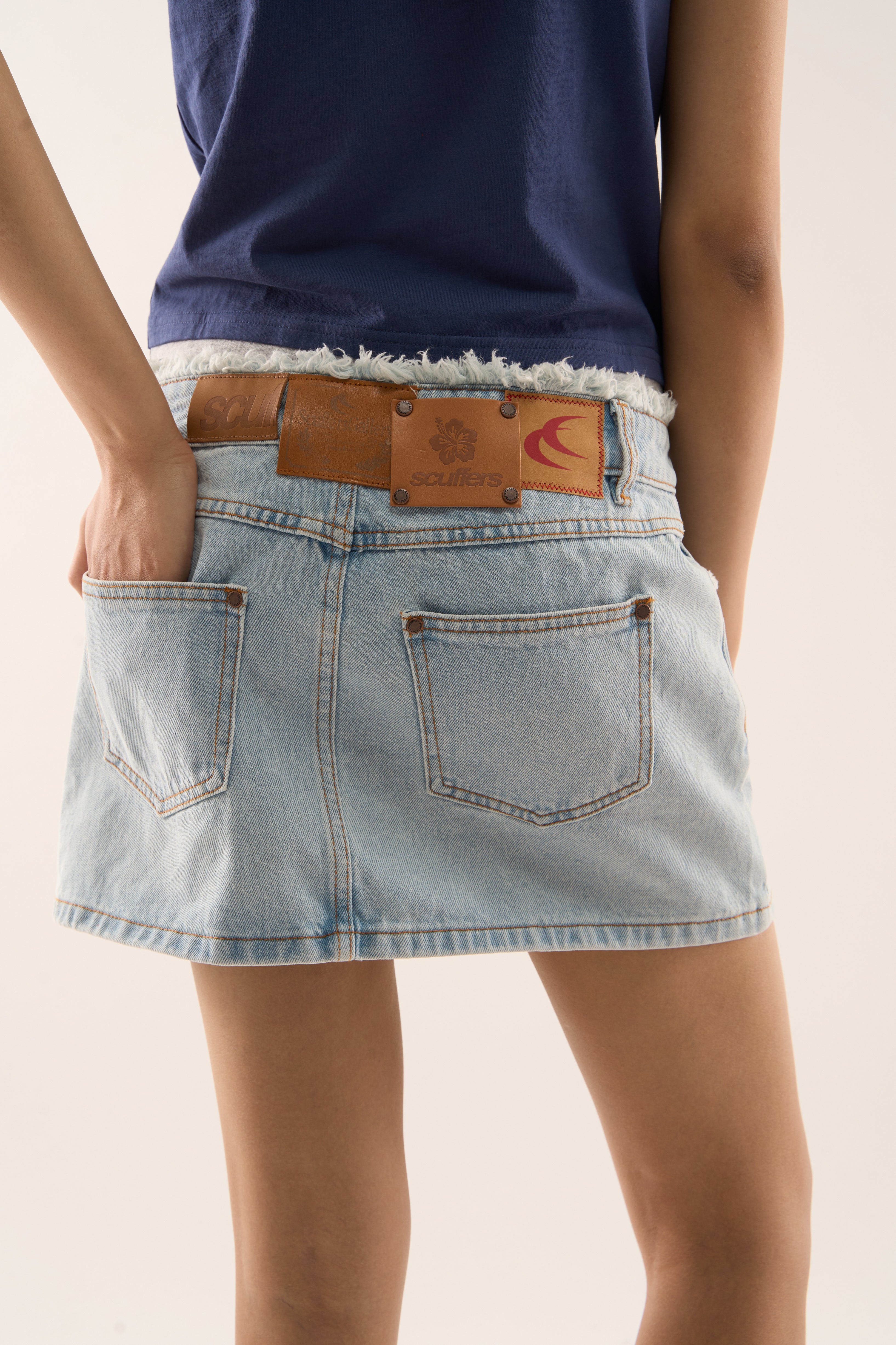 Label Light Blue Denim Skirt