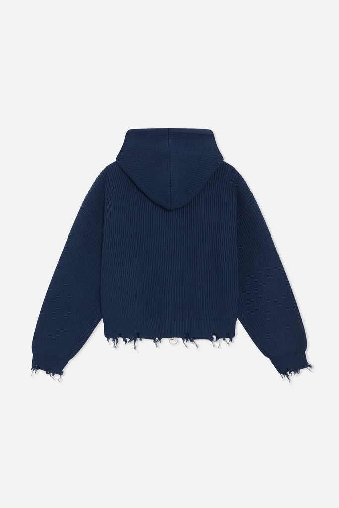 Buzz Navy Knit Zipper