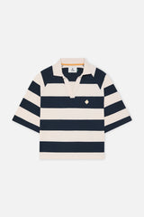 Signature Navy Striped Polo