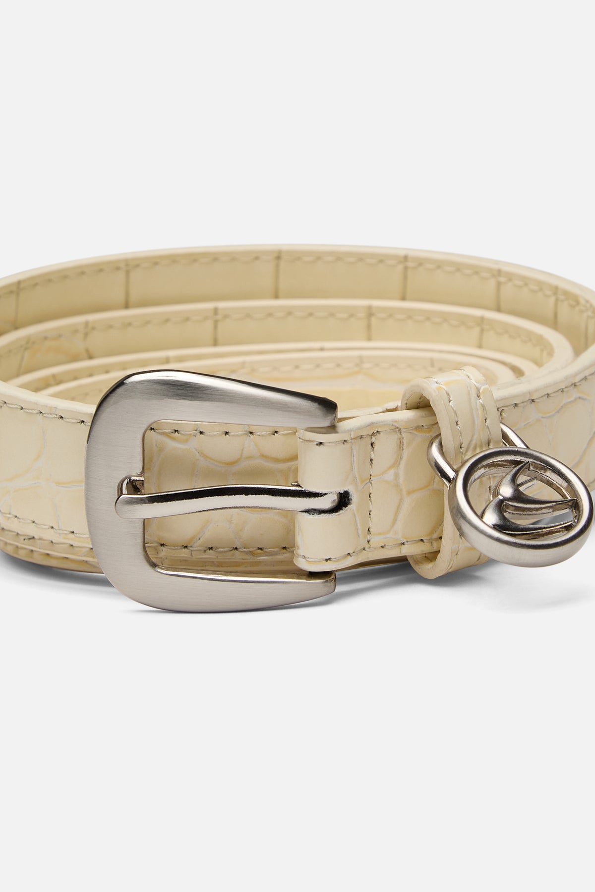 Slim Ecru Belt