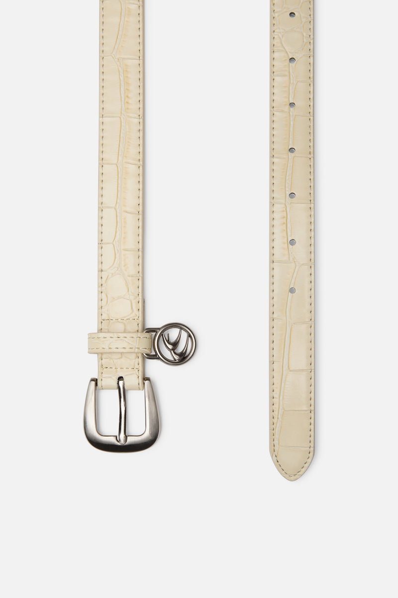 Slim Ecru Belt
