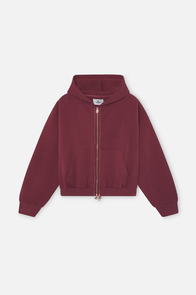Steel Burgundy Zipper