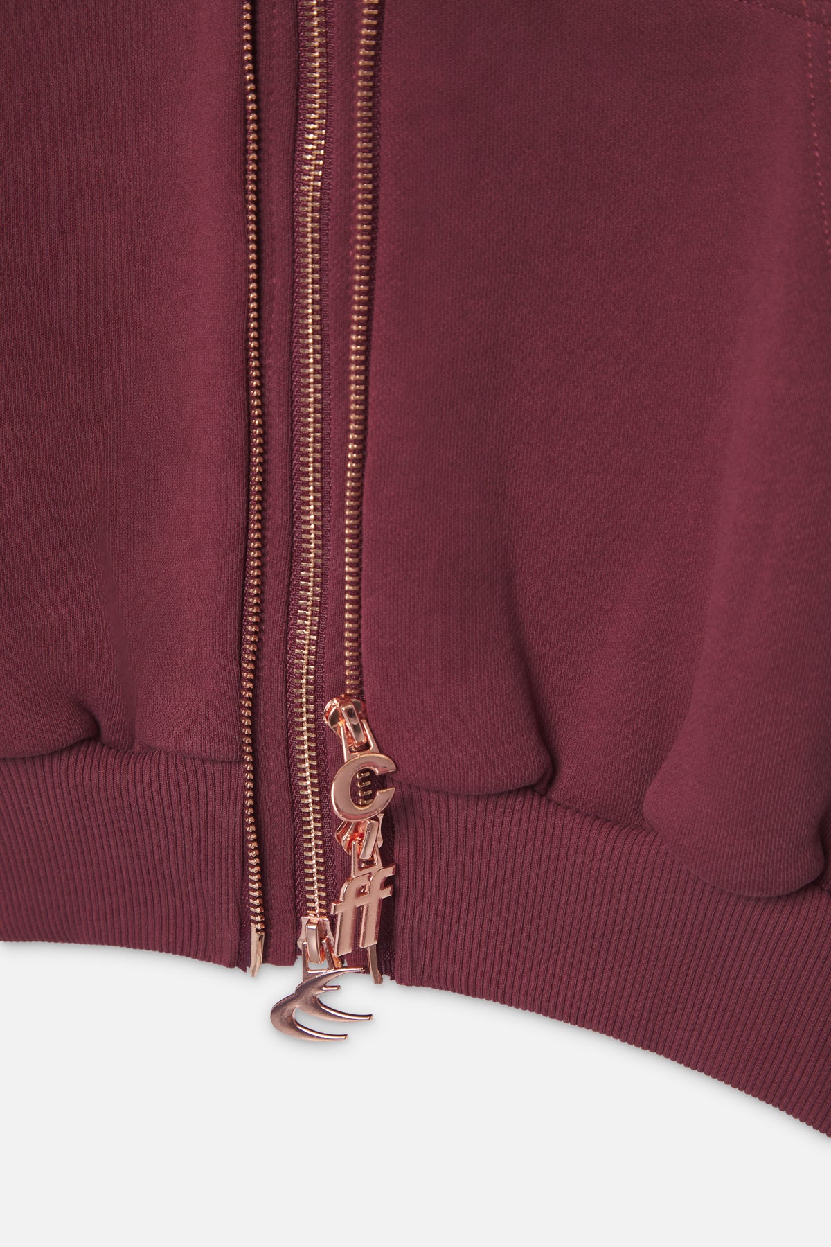Steel Burgundy Zipper