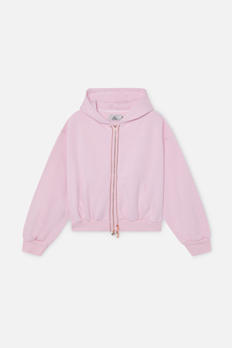 Steel Light Pink Zipper
