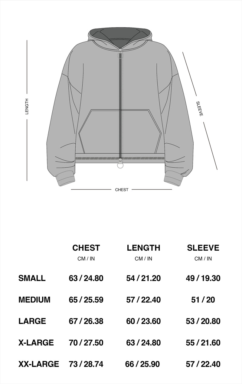 Guía de tallas oficial de Scuffers para Confused Grey Camo Zipper