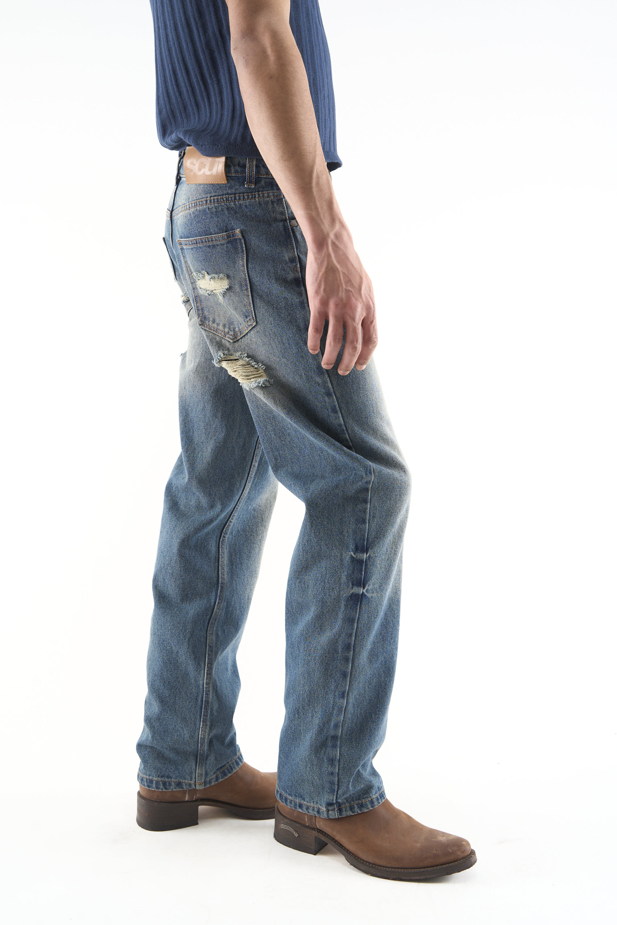 scuffers Tom Dark Blue Pants 値引き交渉⭕️ Roll Dark Blue Pants – Scuffers