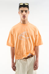 Earphones Orange T-Shirt