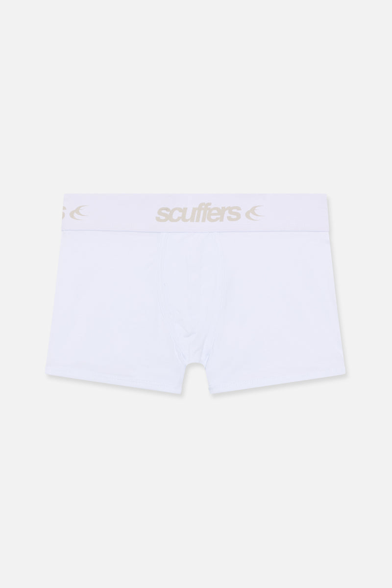 Basic Brief White & Grey Melange Boxers