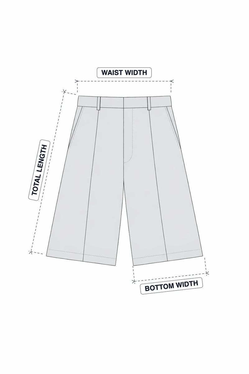 Maison Navy Pinstripe Shorts